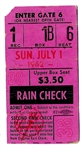 1962 NY Yankees Ticket Stub (7/1/62) vs. LA Angels DH at Yankee Stadium
