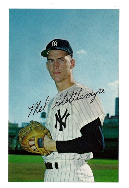 1967 Mel Stottlemyre (NY Yankees) Requena Color Post Card - High Grade