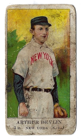 1908 Art Devlin (NY Giants) American Caramel E91-A Baseball Card - Ungraded
