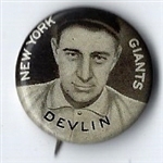 1910 Art Devlin (NY Giants) Sweet Caporal Pin