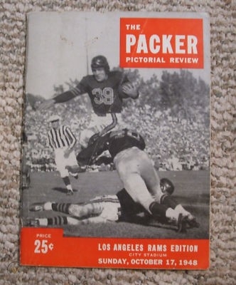 1948 Green Bay Packers (NFL) vs. LA Rams Pro Football Program at City Stadium