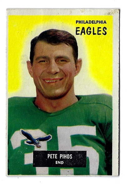 1955 Pete Pihos (HOF) Bowman Football Card - Lesser Condition