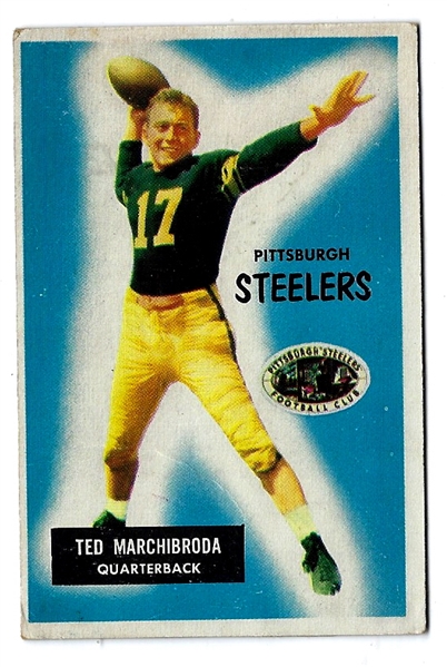 1955 Ted Marchibroda Bowman Football Card - Lesser Condiiton