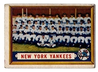 1957 NY Yankees Team Card - Nice Grade