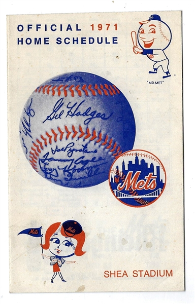 1971 NY Mets (Rheingold Advertisement) Official Schedule