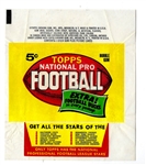 1962 Topps Football Wax Wrapper - #1