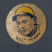 1930's Bill Terry (HOF) Cracker Jack Pin 