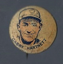 1930's Gabby Hartnett (HOF) Cracker Jack Pinback Button
