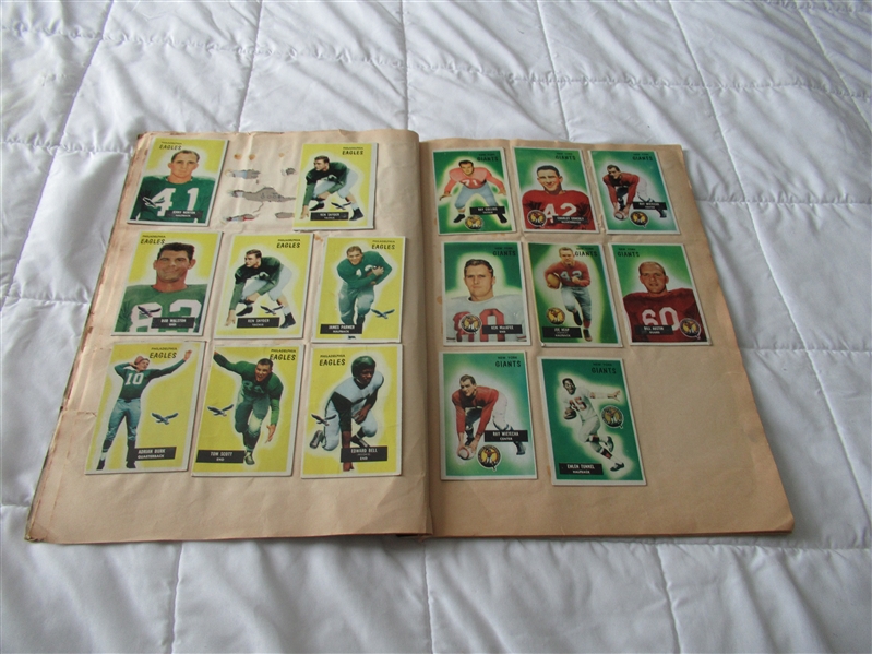 1955 Bowman Football Cards Scrapbook with (65) 