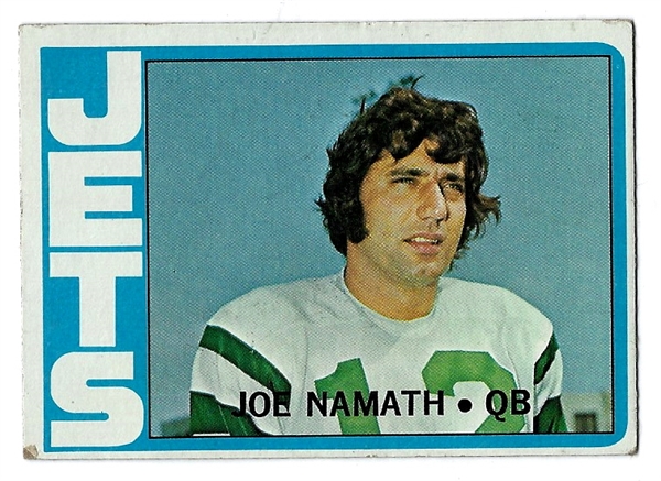1972 Topps Football Cards HOF Lot of (2) - Namath & Sayers