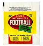 1962 Topps Football Card Wrapper # 2