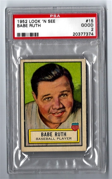 1952 Look 'N See - Babe Ruth - PSA Graded 2 (Good) Card