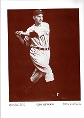 C. Late 1940's Tommy Henrich (NY Yankees) Baseball Magazine Premium