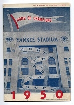 1950 NY Yankees vs. Chicago White Sox Program at Yankee Stadium