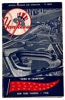 1958 NY Yankees vs. Cleveland Indians Program (6/8/58) at Yankee Stadium