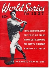World Series of 1937 with Joe DiMaggio on Cover Magazine