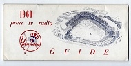 1960 NY Yankees Official Press - TV - Radio Guide - High Grade
