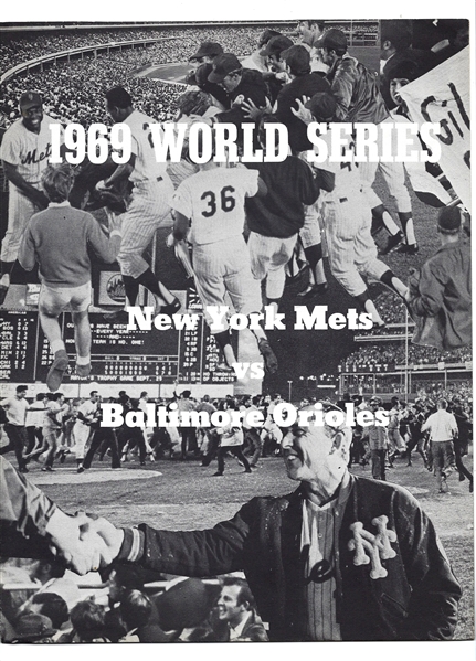 1969 World Series - Mets vs. Orioles - (4) Page Fold Open Scorecard