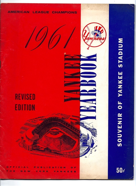 1961 NY Yankees Offficial Yearbook - Revised Edition