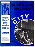 1968 SF Warriors  (NBA) vs. Chicago Bulls Official Program at SF