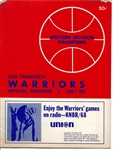 1969 SF Warriors (NBA) vs. LA Lakers Official Program at SF