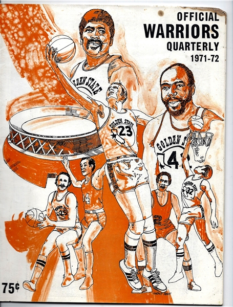 1972 Golden State Warriors (NBA) vs. Detroit Pistons Official Program at SF