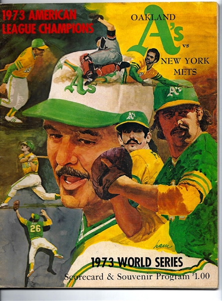 1973 World Series (Oakland A's vs. NY Mets) 7th and Deciding Game Official Program at Oakland