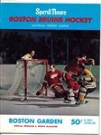 1966 Boston Bruins (NHL) Official Program vs. NY Rangers at Boston Garden