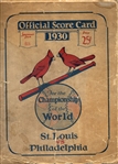 1930 World Series (St. Louis Cardinals vs. Philadelphia As) Official Program at St. Louis