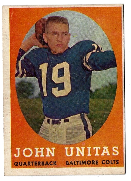 1958 Johnny Unitas (HOF) Topps Football Card - Better Grade