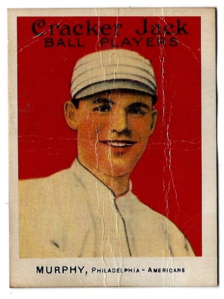 1915 Cracker Jack Card - Edward Murphy (Philadelphia Athletics) - Lesser Condition