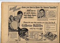 1956 Early Wynn (HOF) The Sporting News Baseball Glove Display Ad 1/2 Page