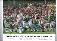 1968 NY Jets (AFL) vs. Denver Broncos Official Program at Shea Stadium