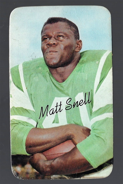1970 Matt Snell (NY Jets) Topps  Super Big Boy Cards 