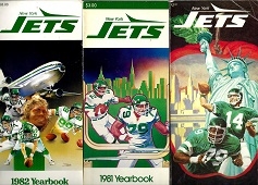 1980 - 1985 NY Jets Lot of (6) Official Yearbooks