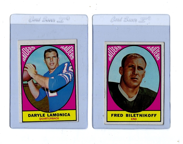 1967 Topps Football Lot of (2) Star Cards - Lamonica & Biletnikoff