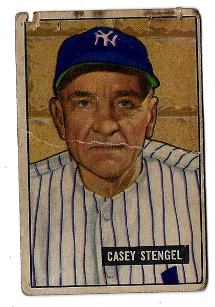 1951 Casey Stengel (HOF) Bowman Baseball Card