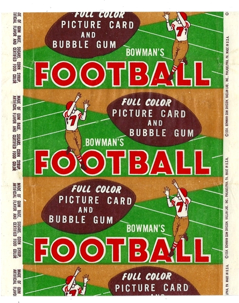 1954 Bowman Football Wrapper - High Grade