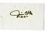 Jim Otto (Pro Football HOF) Autographed Index Card