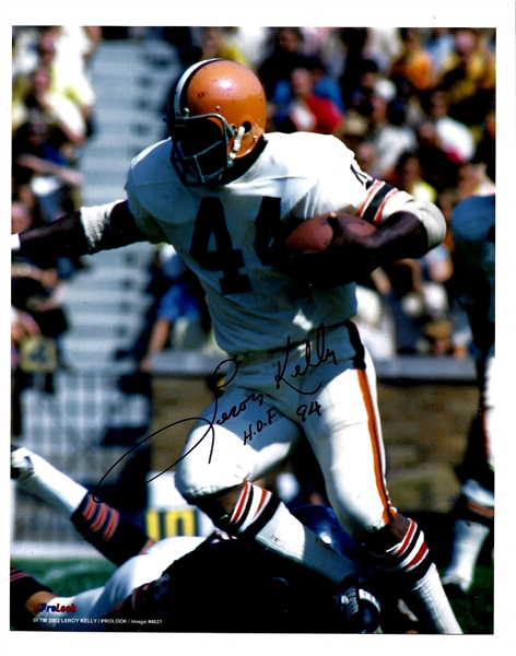 Leroy Kelly (HOF) Autographed 8 x 10 Color Photo with COA