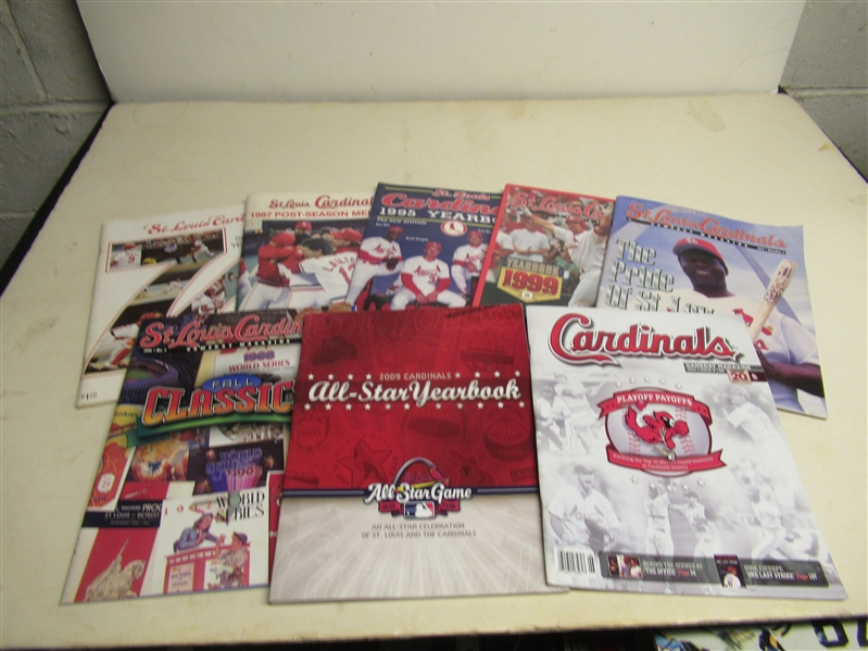 St. Louis Cardinals Lot of (7) Publications - Yearbooks, Programs