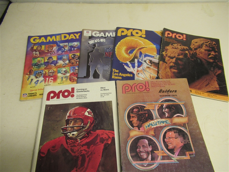 1972 - 1989 SF 49'ers & LA Rams Mixed Lot of (6) Pro Football Programs