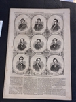 1865 Brooklyn Atlantics Harpers Weekly Team Composite with HOFer Pud Galvin