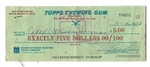 1973 Whitey Lockman (NY Giants) Topps Chewing Co. Contract Check 
