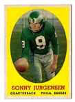 1958 Sonny Jurgensen (NFL) Topps Football Card - Better to High Grade