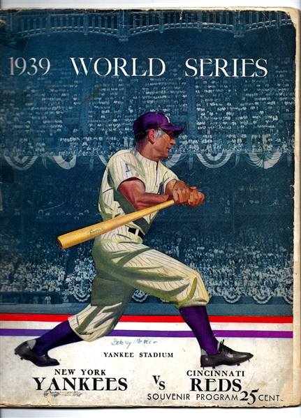 1939 World Series (Yanks vs. Reds) Program at Yankee Stadium