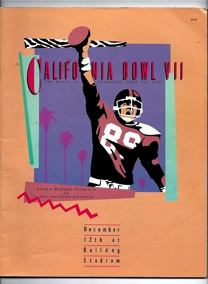 1987 California Bowl VII - Eastern Michigan U. vs. San Jose State - Official Program