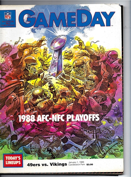 1988 NFC Playoff Game (SF 49'ers vs. Minnesota Vikings) Divisional Round Official Program