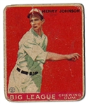 1933 Goudey Baseball Card - Henry Johnson- Lesser Condition