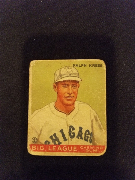 1933 Goudey Baseball Card - Red Kress - Lesser Condition